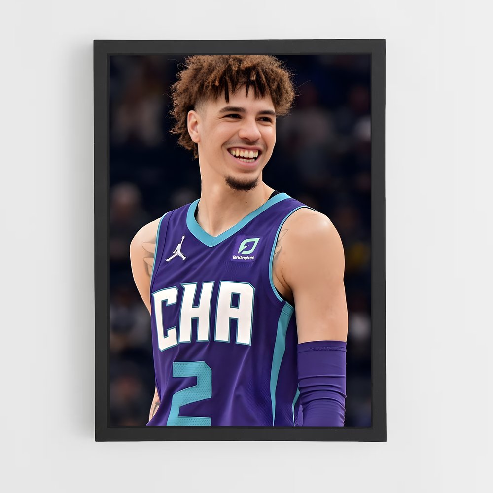 Poster Sourire de Lamelo – affiche Basketball (vue 2)